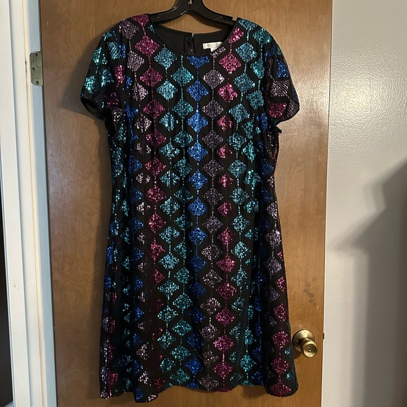 London Times Sequin Mini Dress - Picture 1 of 3